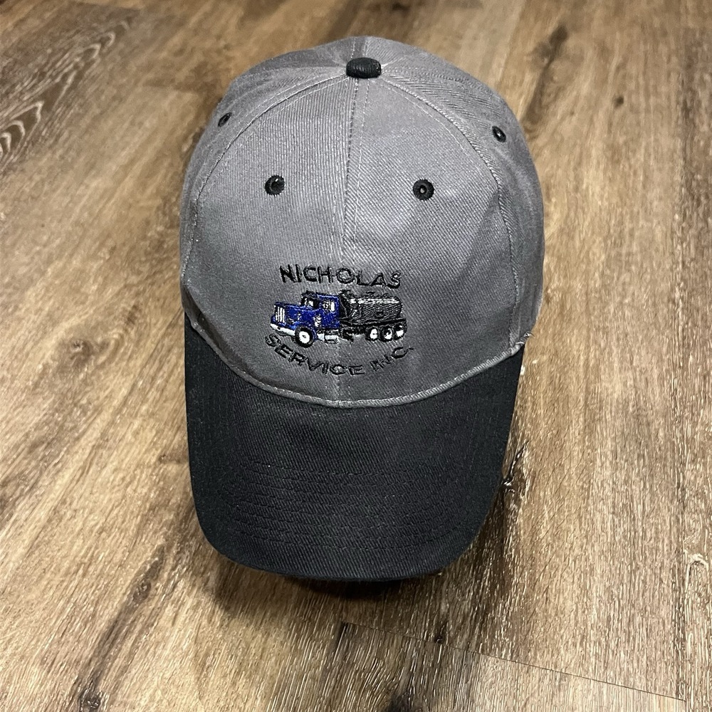 Otto Dump‎ Truck Trucker Hat Gray Black Baseball Dad Cap Farmer Work Chore